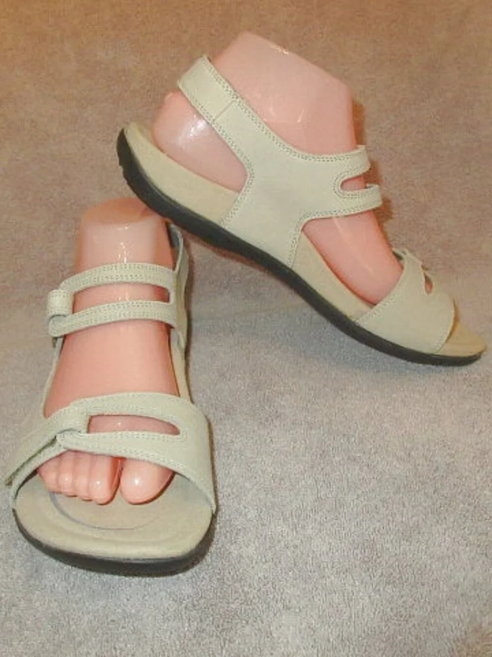 Abeo Bio System Crescent Comfort Sandals Womens 10N Leather Ankle Strap Neutral